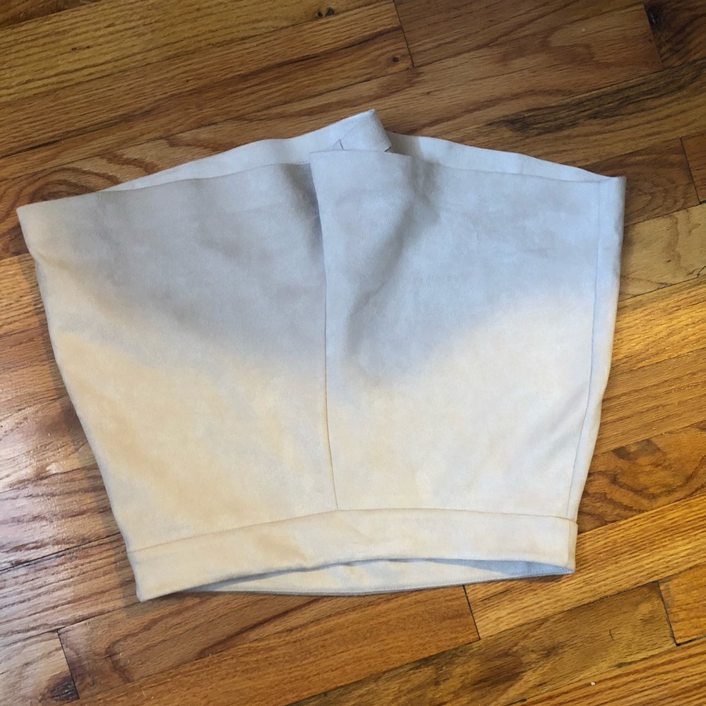Zara suede tan shorts